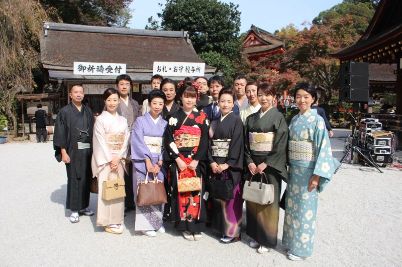 賀茂社で集合写真