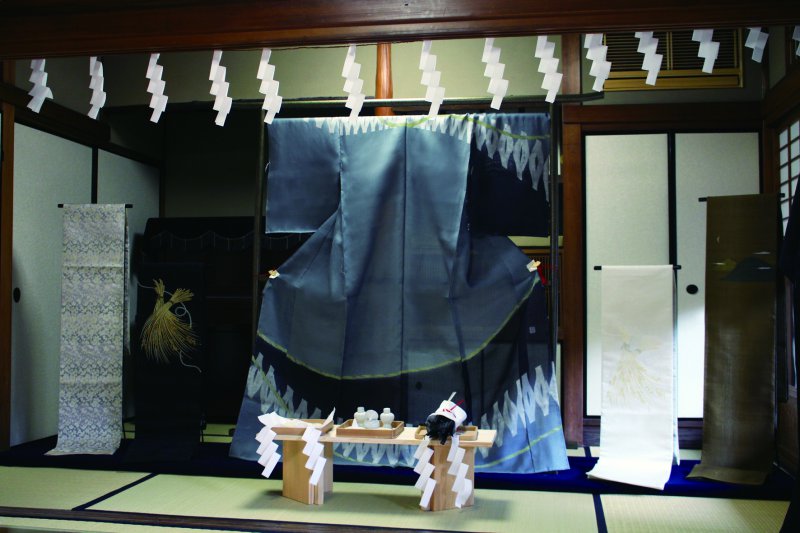 テーマ「恩恵」に合わせ日本の恵を表した展示です